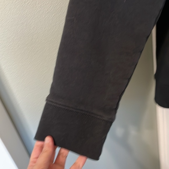 Vintage Adidas Trifold Black Logo Hooded Kangaroo Pockets Sweatshirt Sz Large - Picture 6 of 8